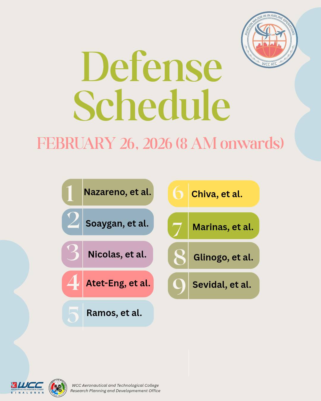𝐃𝐄𝐅𝐄𝐍𝐒𝐄 𝐒𝐂𝐇𝐄𝐃𝐔𝐋𝐄 𝐅𝐎𝐑 𝐀𝐈𝐑𝐋𝐈𝐍𝐄 𝐎𝐏𝐄𝐑𝐀𝐓𝐈𝐎𝐍𝐒 𝐌𝐀𝐍𝐀𝐆𝐄𝐌𝐄𝐍𝐓 𝐒𝐓𝐔𝐃𝐄𝐍𝐓𝐒 – 𝐓𝐇𝐄𝐒𝐈𝐒 𝟏 ...