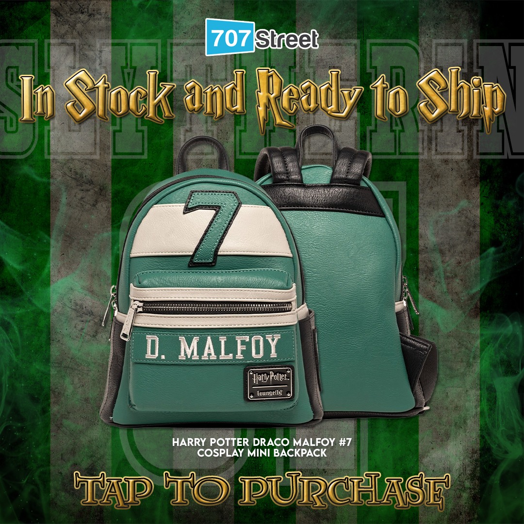 harry potter slytherin d. malfoy mini backpack Potter: Golden Snitch Loungefly Harry Potter Slytherin House Sport Backpack Loungefly 2023 Harry Potter Slytherin
