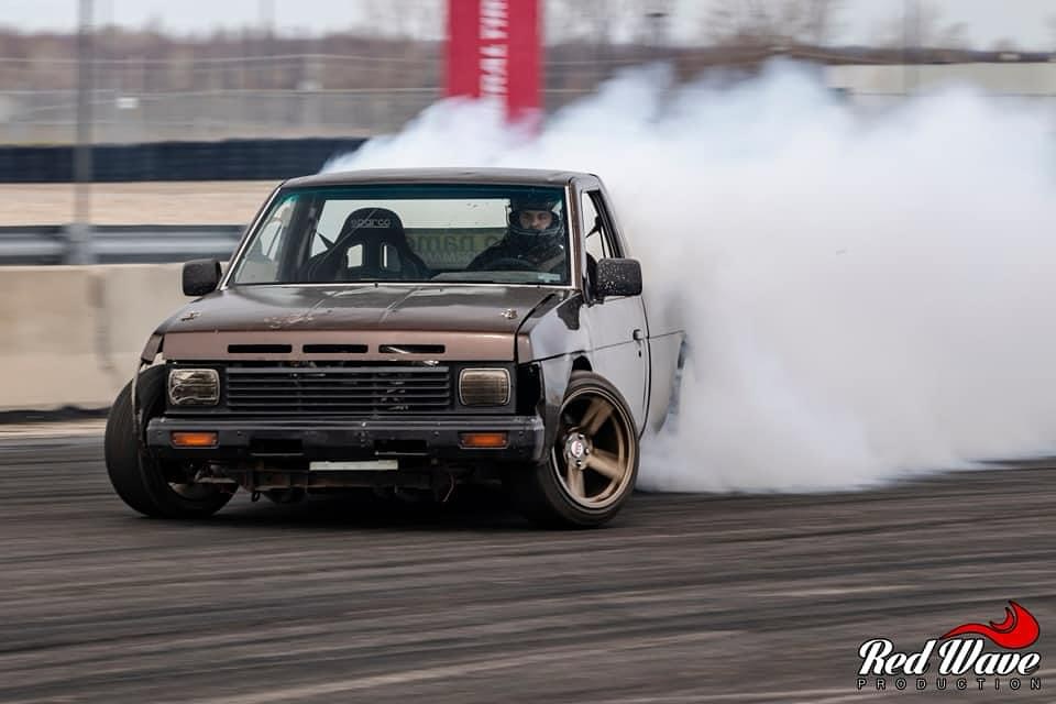 Stanced - Drifty boy action @thatd21 #stancedminitrucks # ...