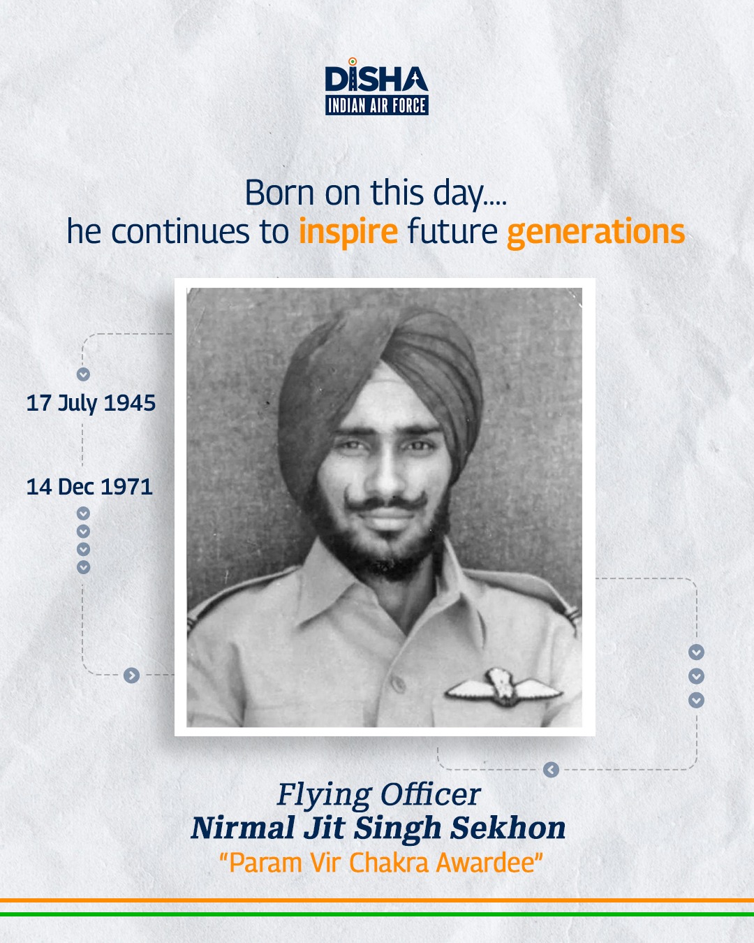 Born on 17 July 1945, Flying... - DISHA by Indian Air Force | Facebook