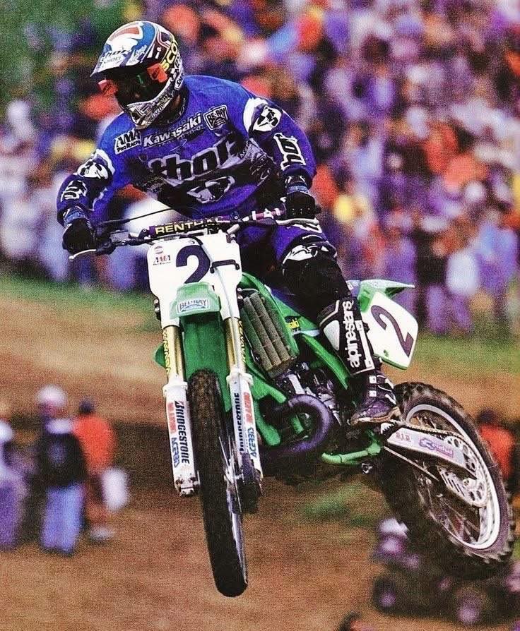 Jeff Emig's J-Bone tuned 1998 Factory Kawasaki SR250. #EmigOs