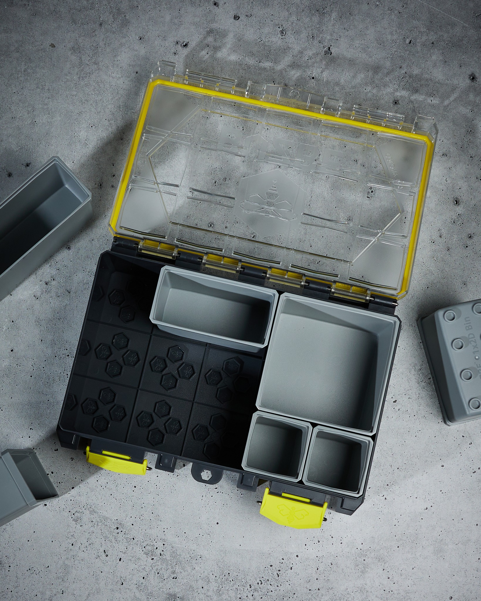 buzbee tackle box BUZBE Colony 28 Modular, Customizable Waterproof , Dry Box, Plastic Storage Organizer Box, Saltwater Box, Parts Box, Grey and Yellow : Sports & Outdoors With Trays is a fully waterproof tackle storage solution designed to keep gear protected in harsh marine environments Buzbe Tackle Boxes  Obsession
