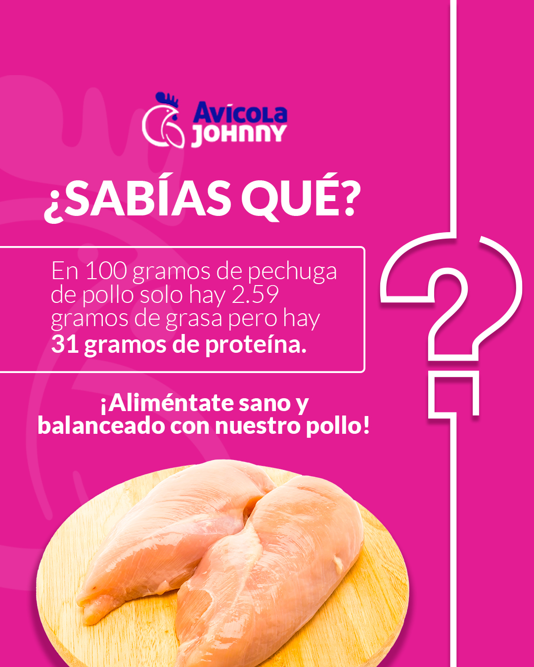 Avícola Johnny - La carne de pollo es una de las proteínas...