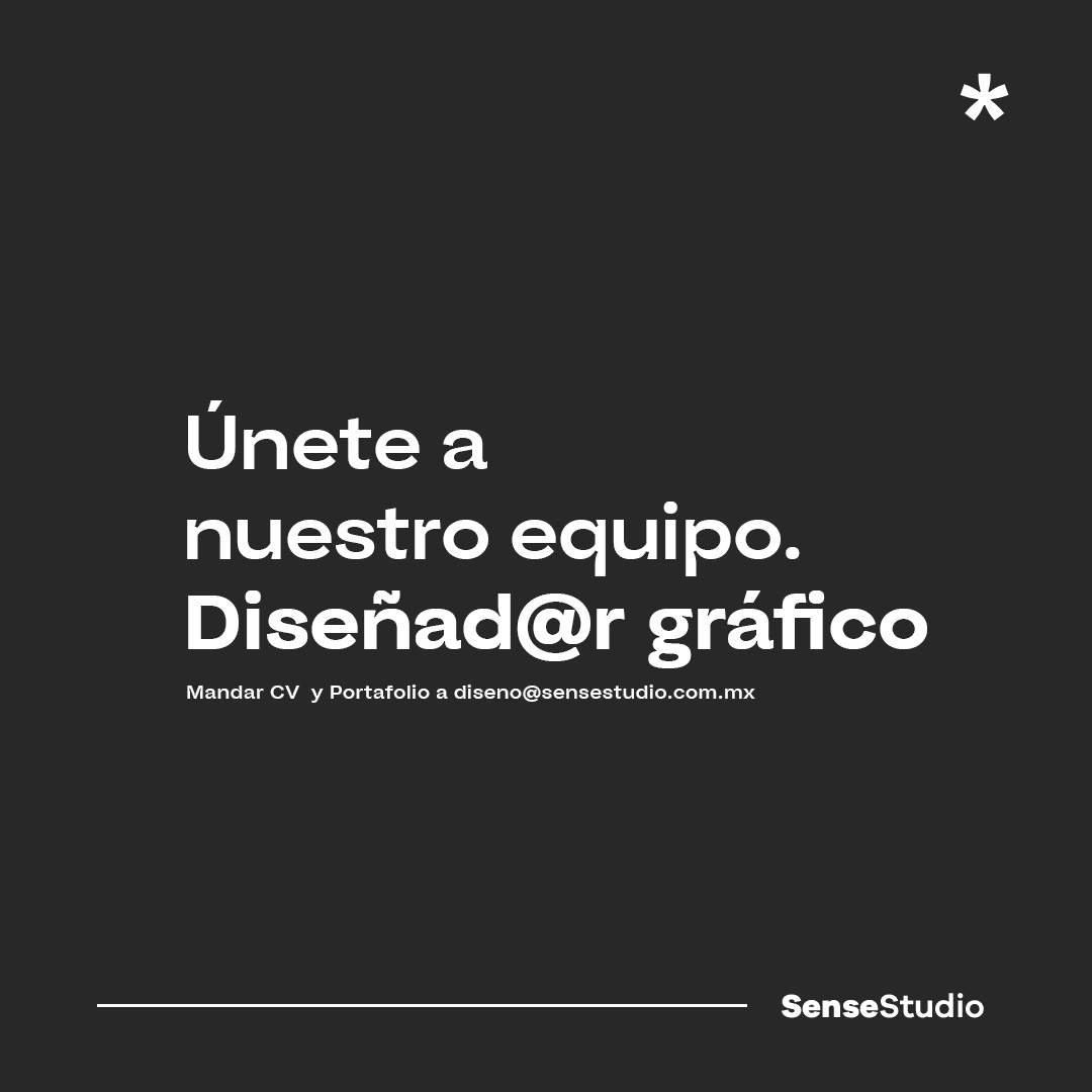 Sense Studio - Únete a nuestro equipo. Diseñador Gráfico...
