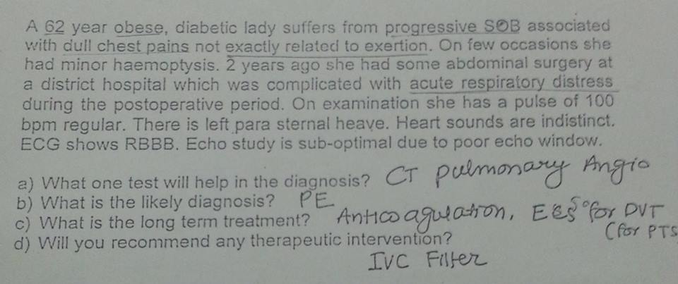 Cardiology CPSP questions... - Cardiology CPSP questions