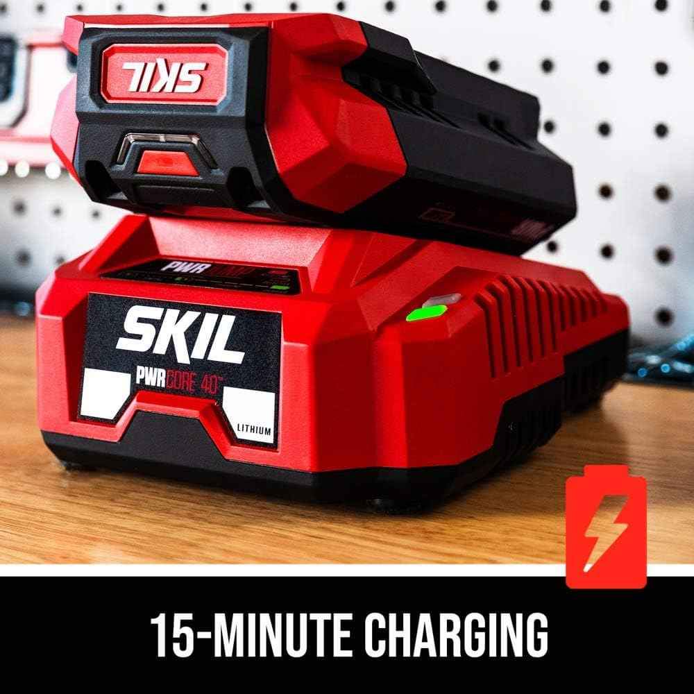 SKIL PWR CORE 40 Brushless 40V 530 CFM Cordless Leaf Blower Kit - Leaf ...