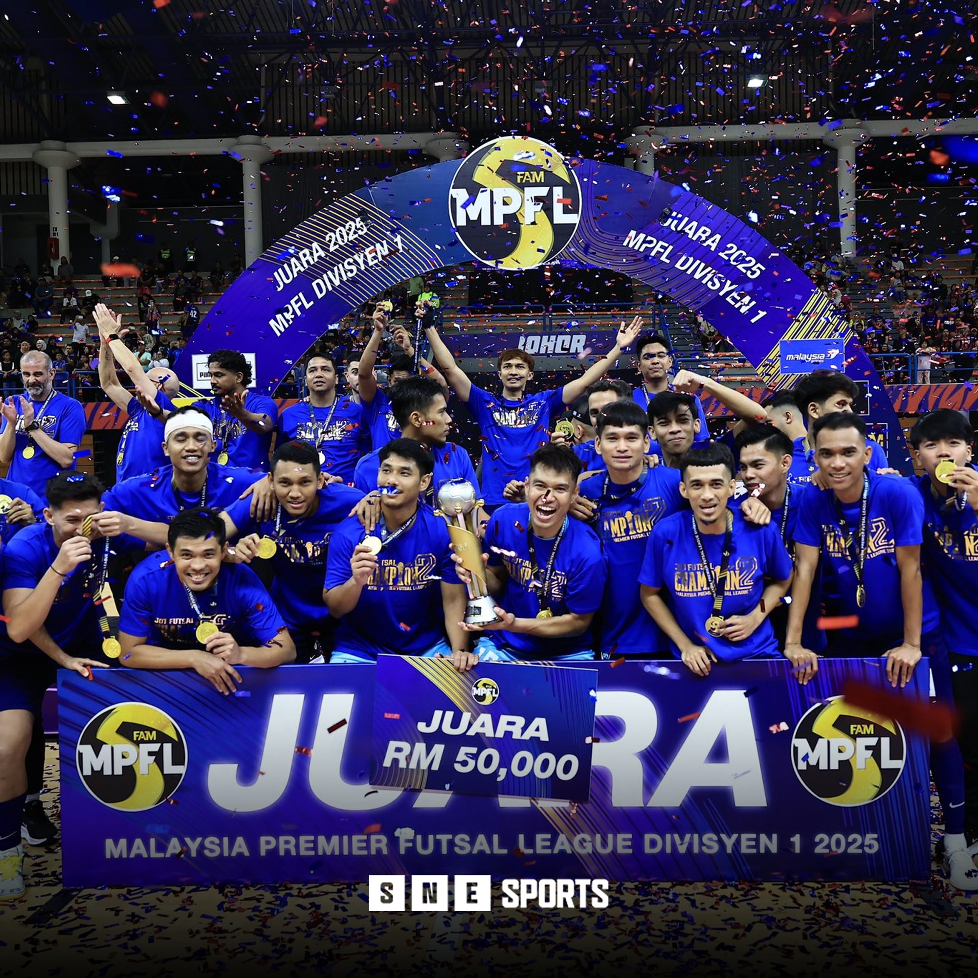 Johor Darul Ta'zim Futsal wins MPFL Division 1 2025 championship