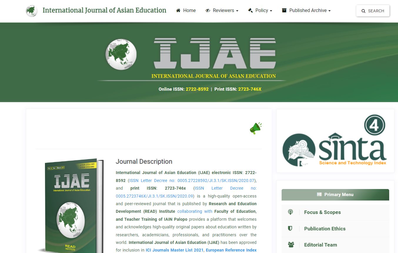 International Journal of Asian Education