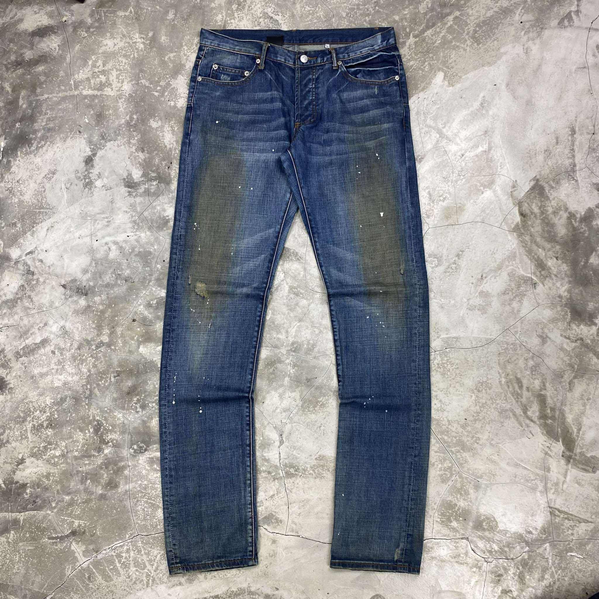 Dior Homme AW06 by Hedi Slimane Mud Washed Luster Jeans -4000