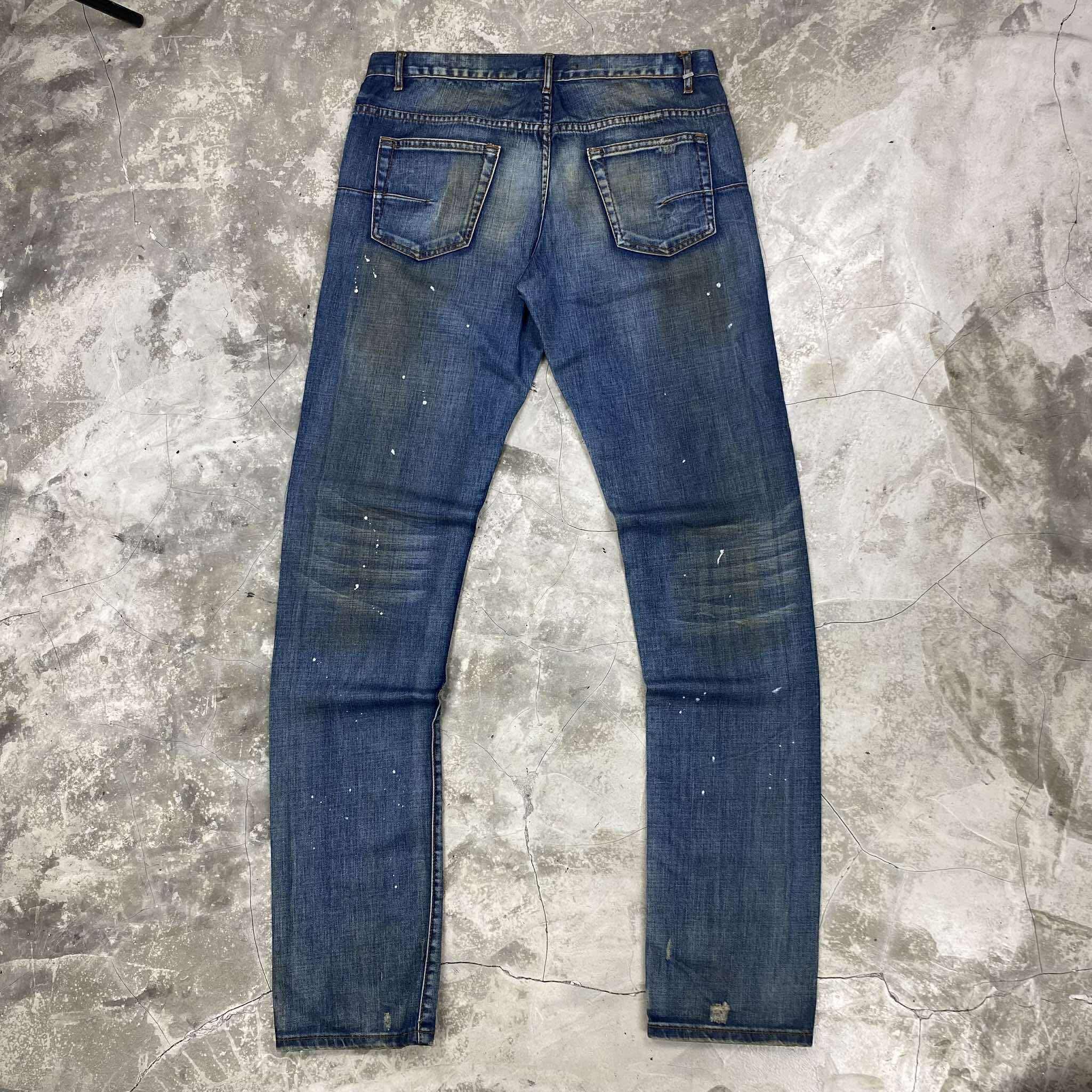 Dior Homme AW06 by Hedi Slimane Mud Washed Luster Jeans -4000