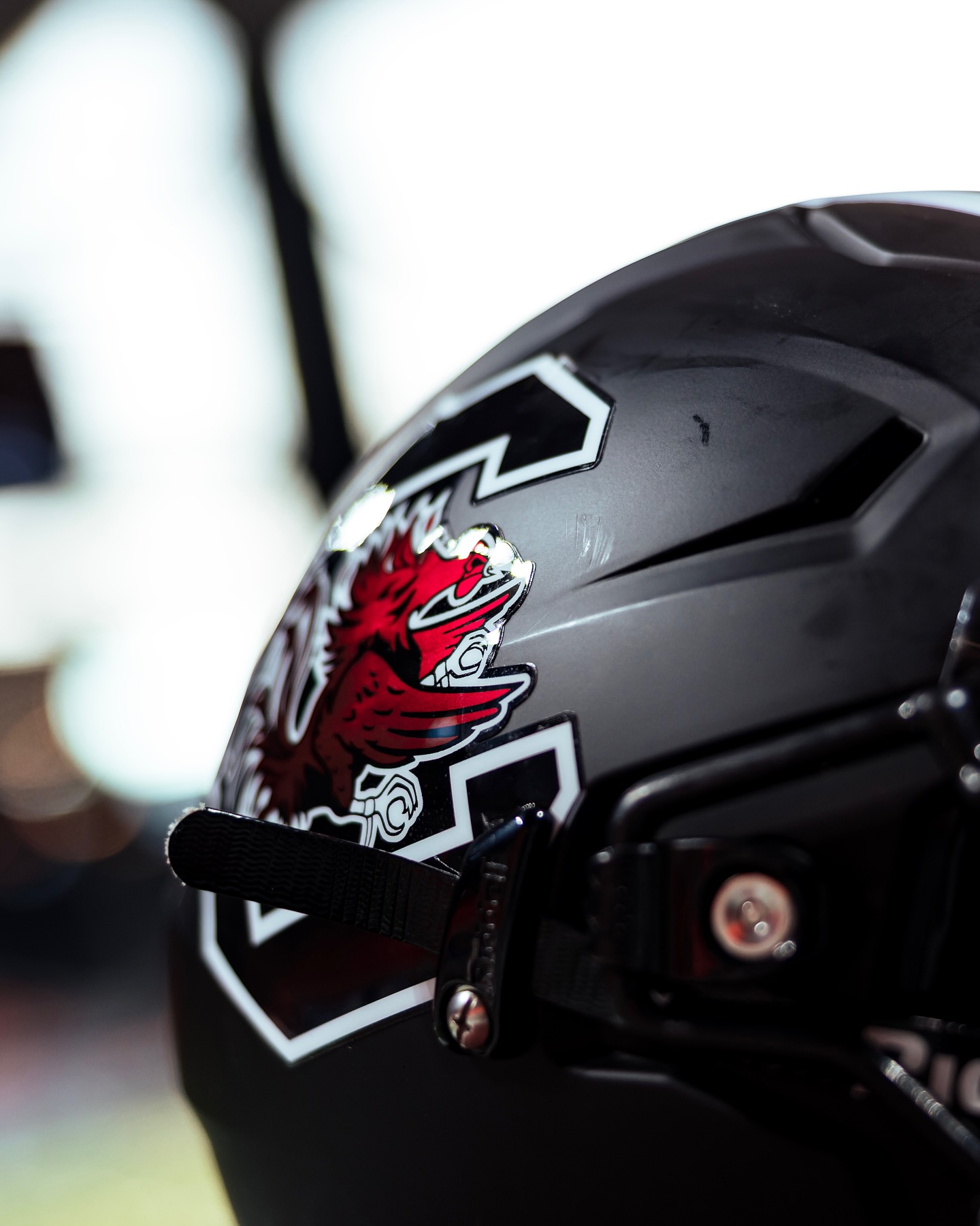 gamecock motorcycle helmet Sterling Sharpe Autographed SC Gamecocks Black Matte Mini Becke  Game Day Legends University of South Carolina Helmet Cutout Show off your team spirit with this officially South Carolina Gamecocks 4' x