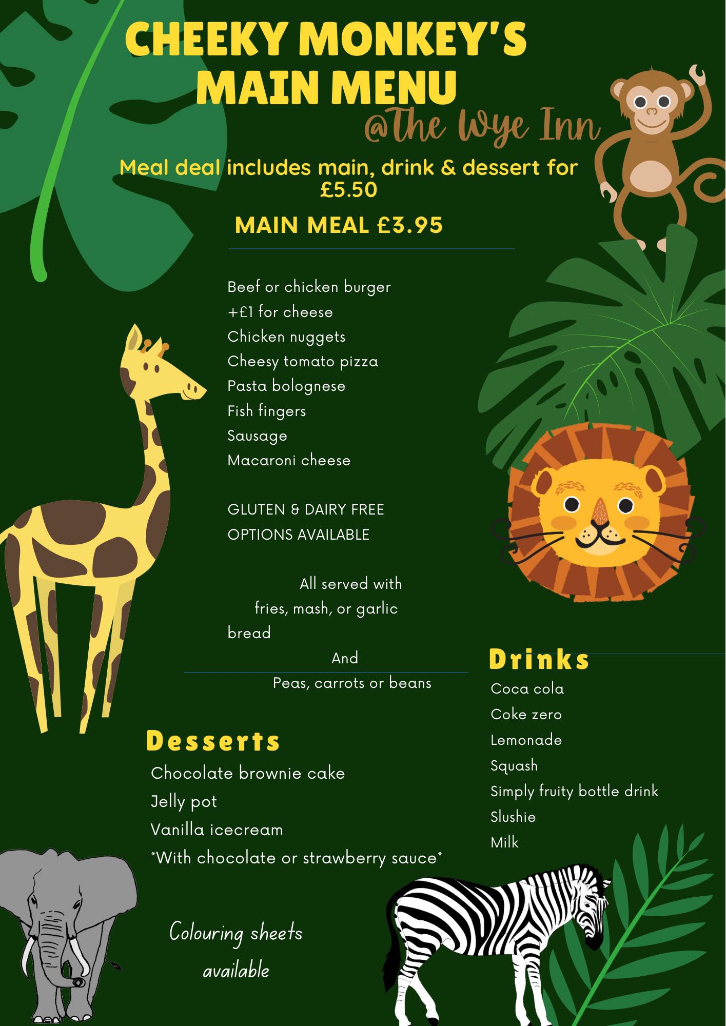 Our children’s menu and new... - The Wye Inn Pub & Restaurant