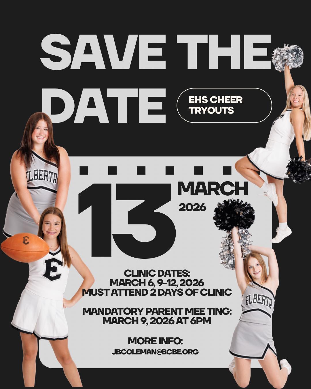Elberta - Save the date! Tryouts for the 2026-2027 EHS cheer team will ...