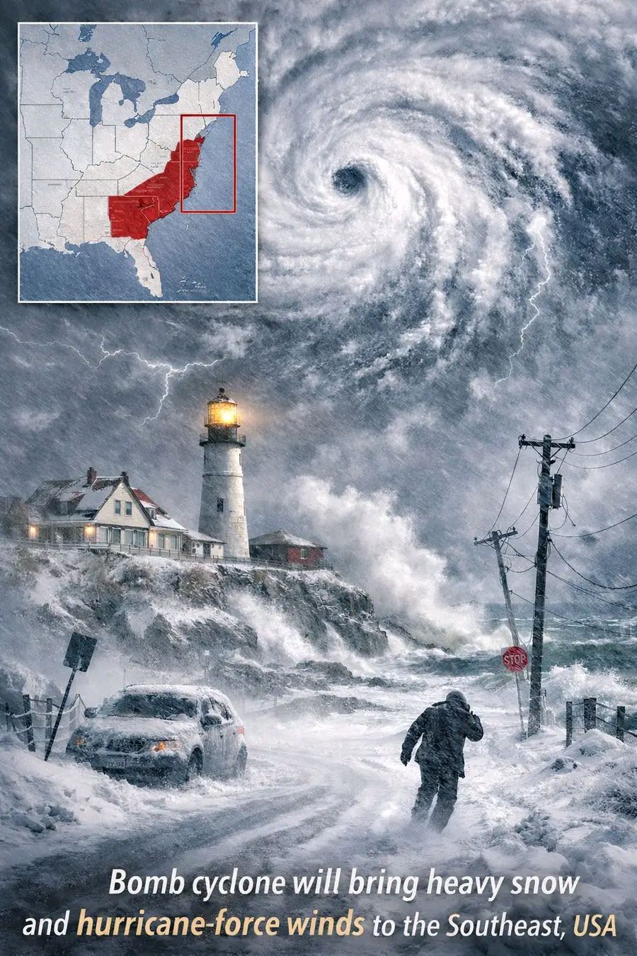 Amazing - Bomb cyclone will bring heavy snow and hurricane-force winds ...