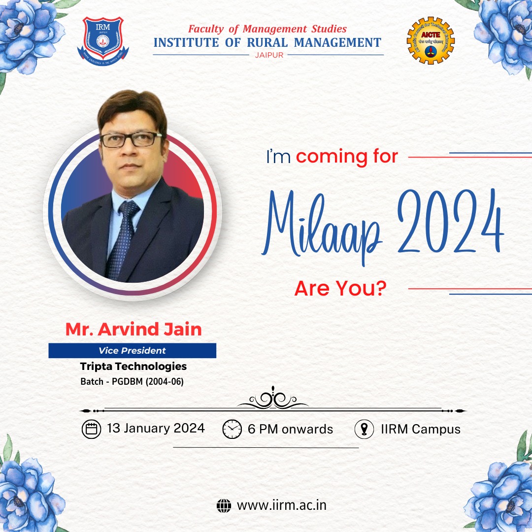 We are thrilled to... - Institute of Rural Management, Jaipur | Facebook