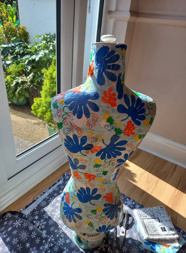 Upcycled mannequin using recycled materials