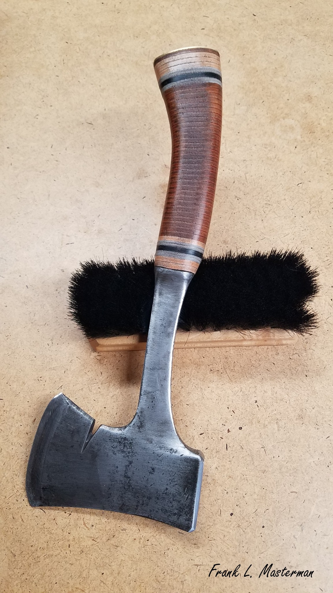 Restoration of Estwing Sportsman's Axe with Stacked Leather Handle