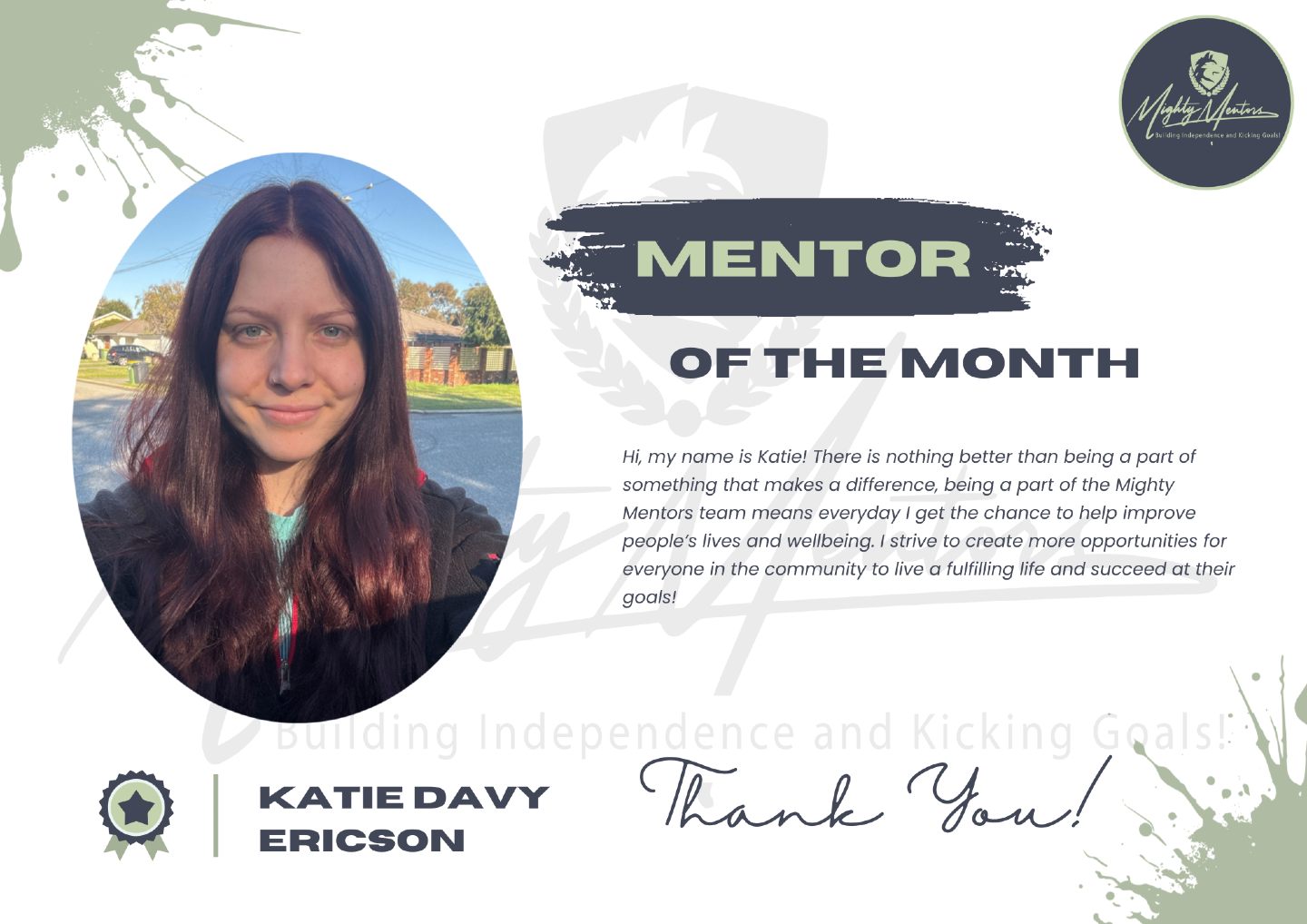 Mighty - Congratulations to Katie, our Mentor of the Month for August ...