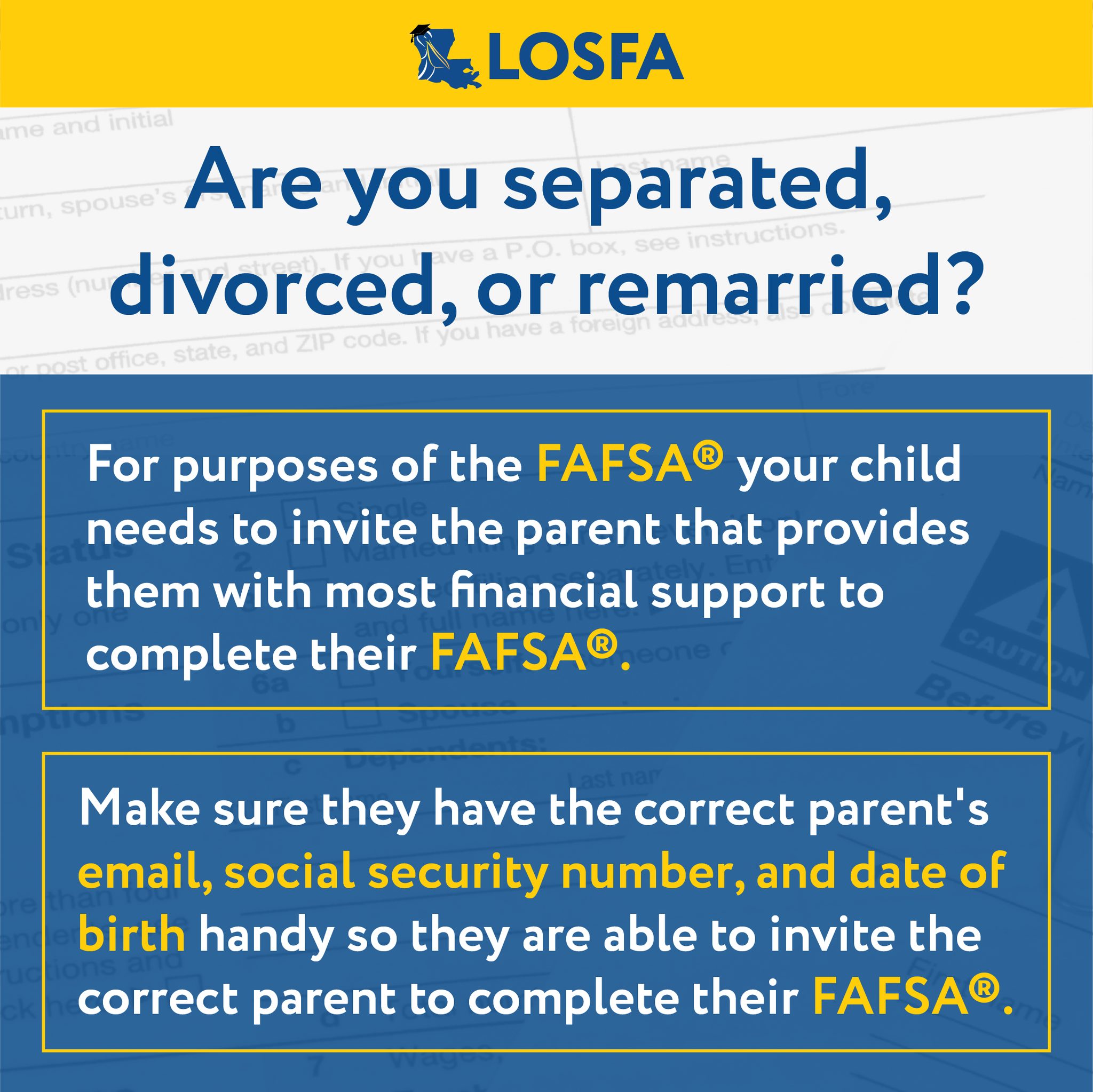 LOSFA - The 2024-2025 FAFSA® is changing to a role-based...