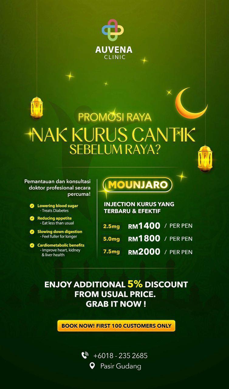 Auvena Clinic - 🌙 PROMOSI RAYA 🌙 Nak kurus cantik sebelum... | Facebook