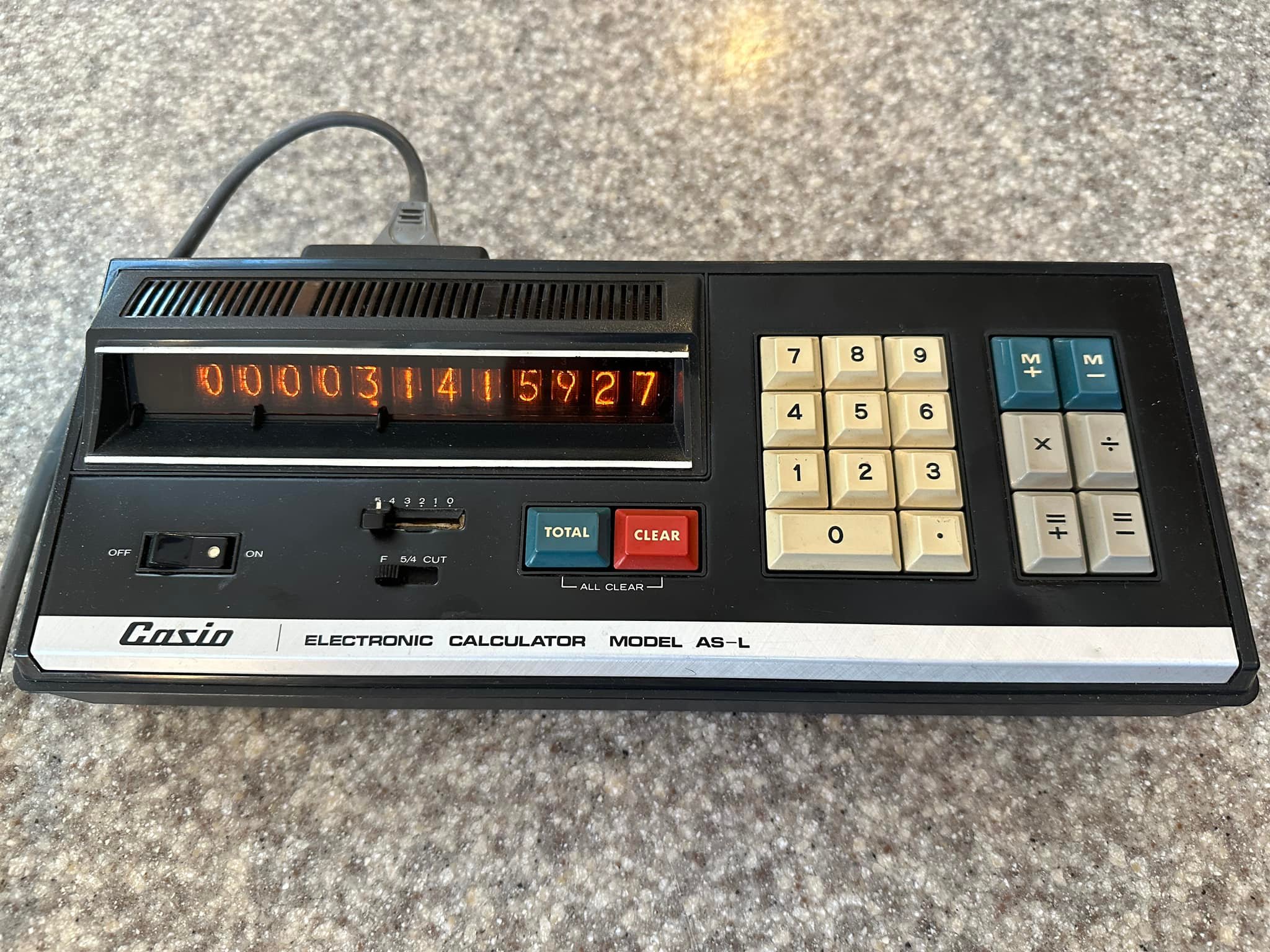 A Casio Nixie tube calculator