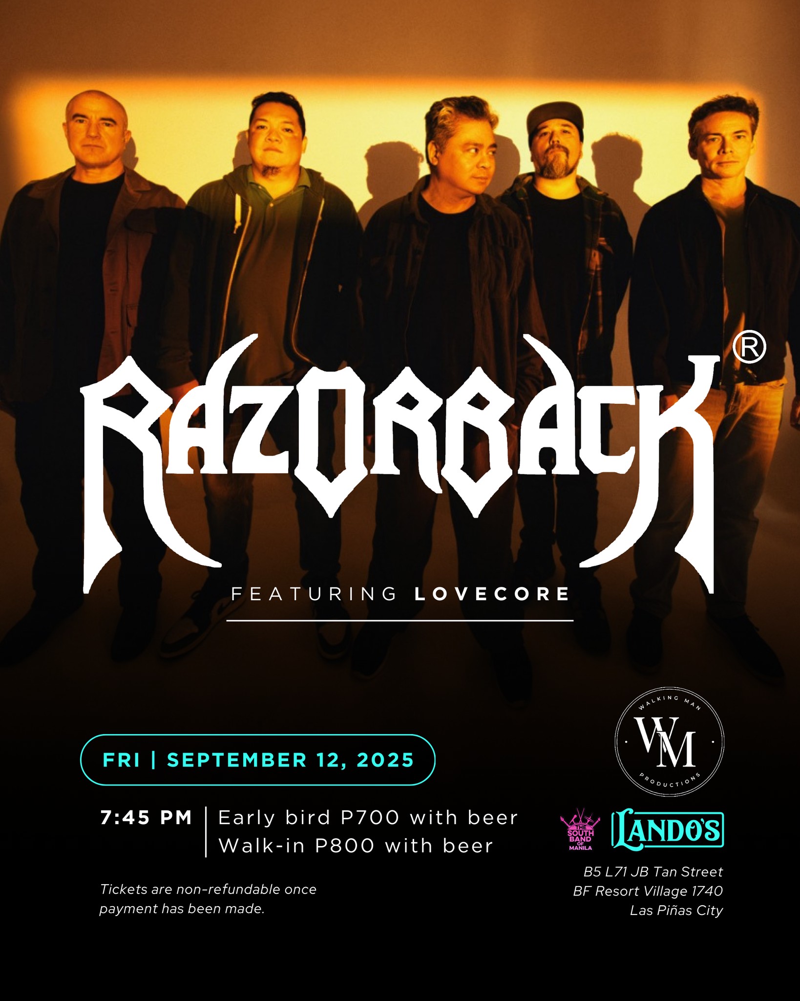 Lando's - The hard rock legends are back! Razorback is taking over ...