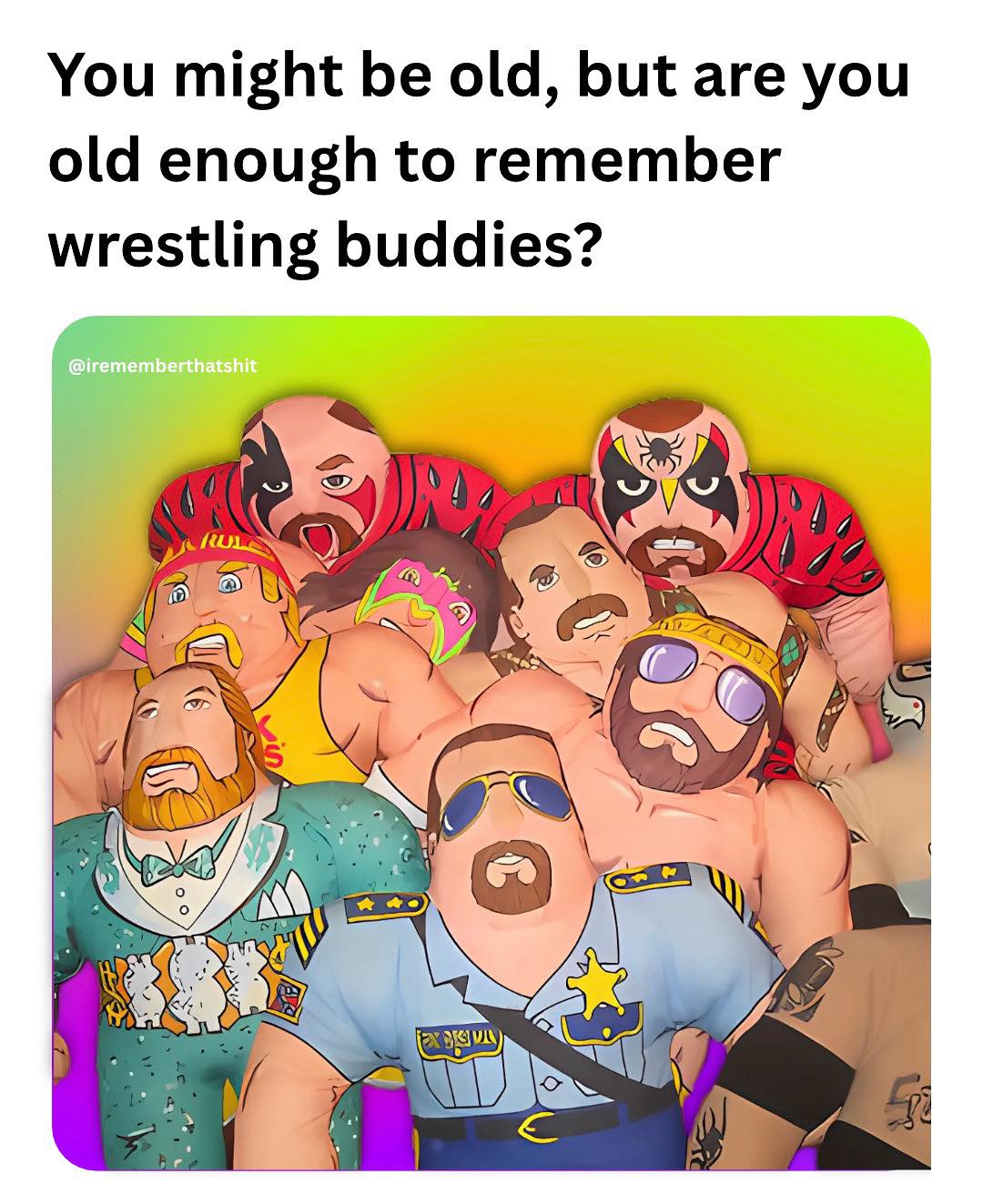 WWF Wrestling Buddies plush toys from the 1990s