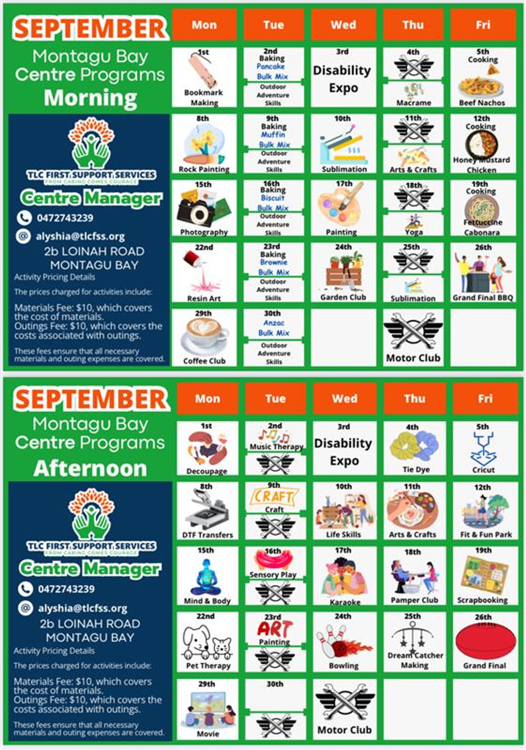 🌼 The TLC September Program... - TLC First Support Services | Facebook