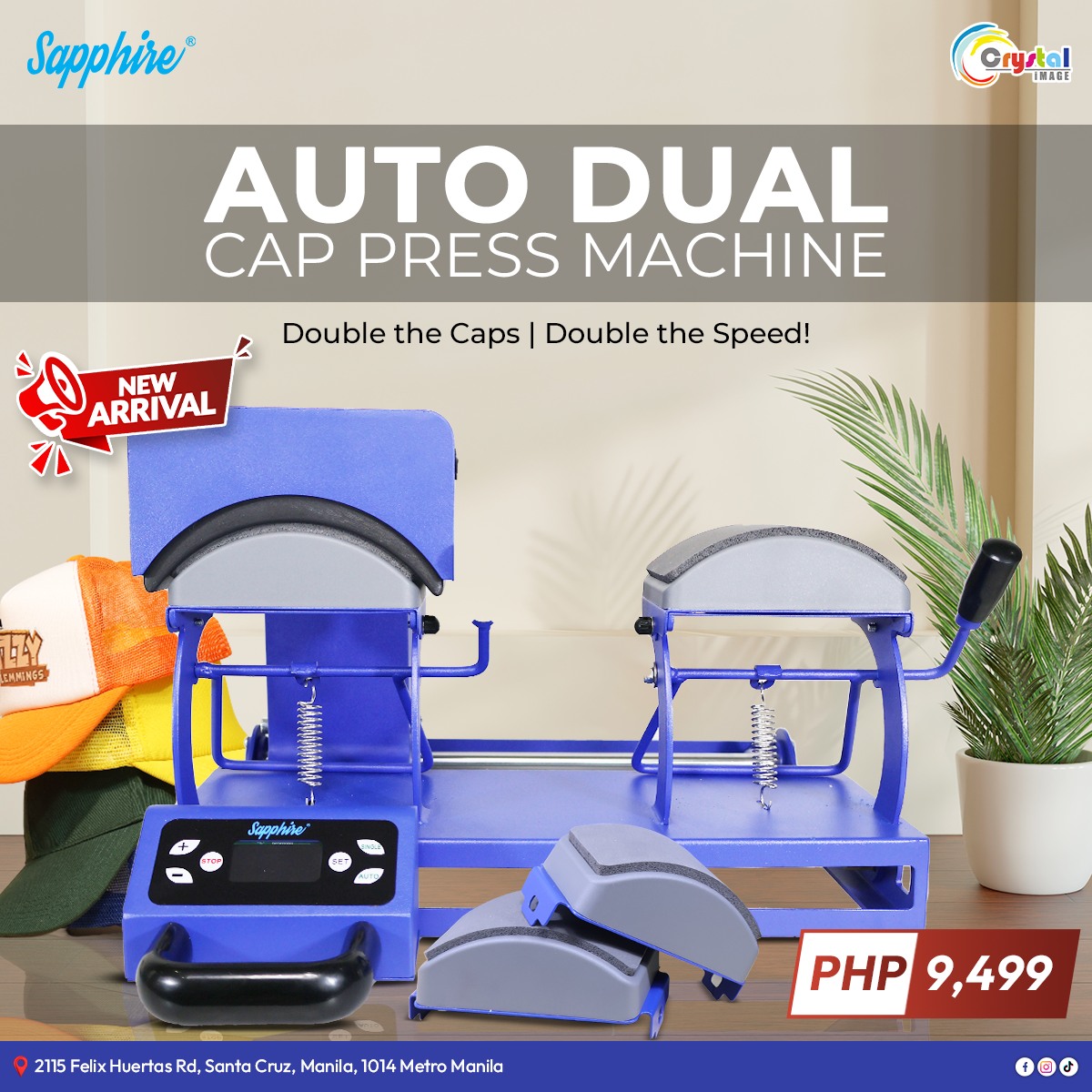 Crystal - 🧢💎 Introducing the Sapphire Auto Dual Cap Press Machine! 💎🧢 ...