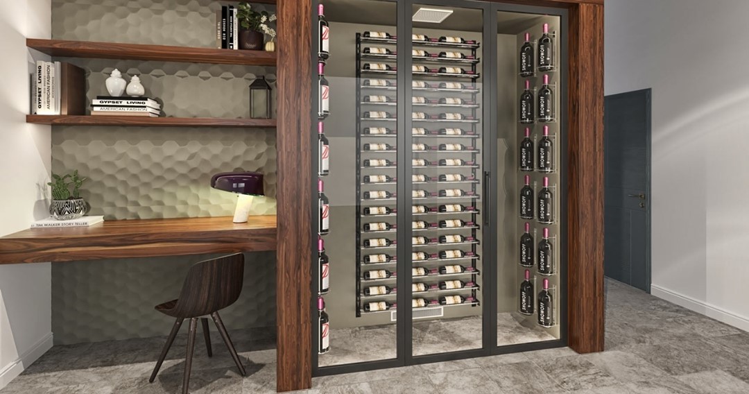 VintageView - This cosy and modern wine room concept features ...
