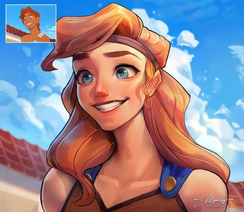 Female Hercules and Eric 😍 🎨... - Best of Disney Art