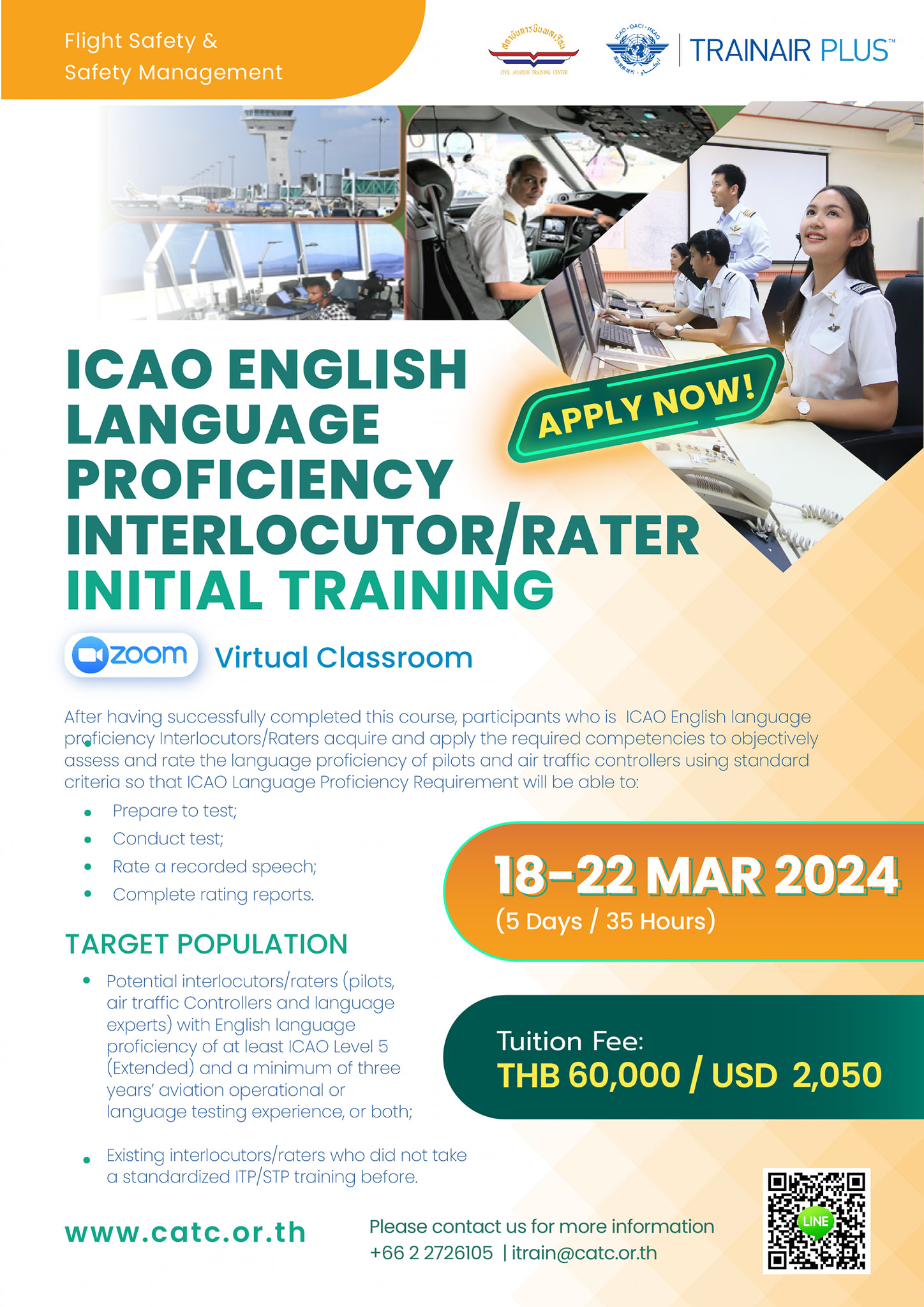 📣 Civil Aviation Training Center (CATC) Thailand is opening the ...