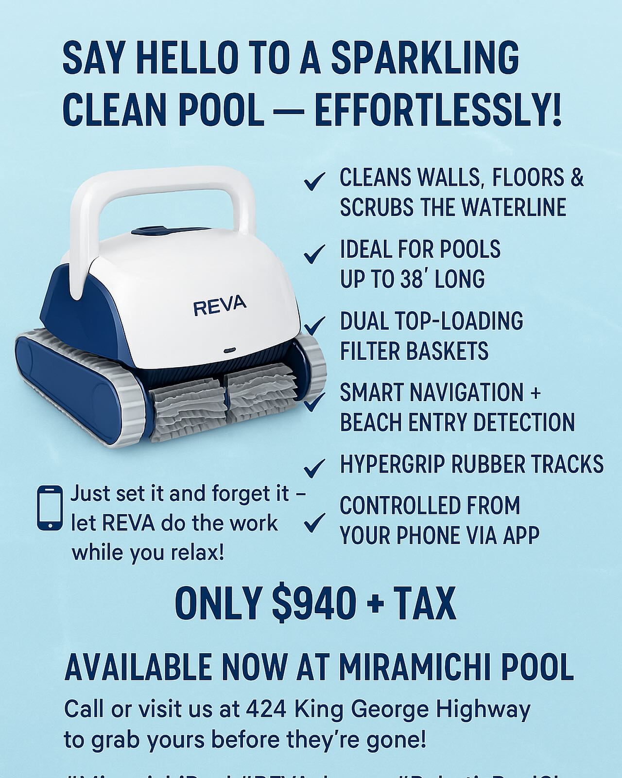 Miramichi - 💦 Say Hello to a Sparkling Clean Pool — Effortlessly! 💦 We ...