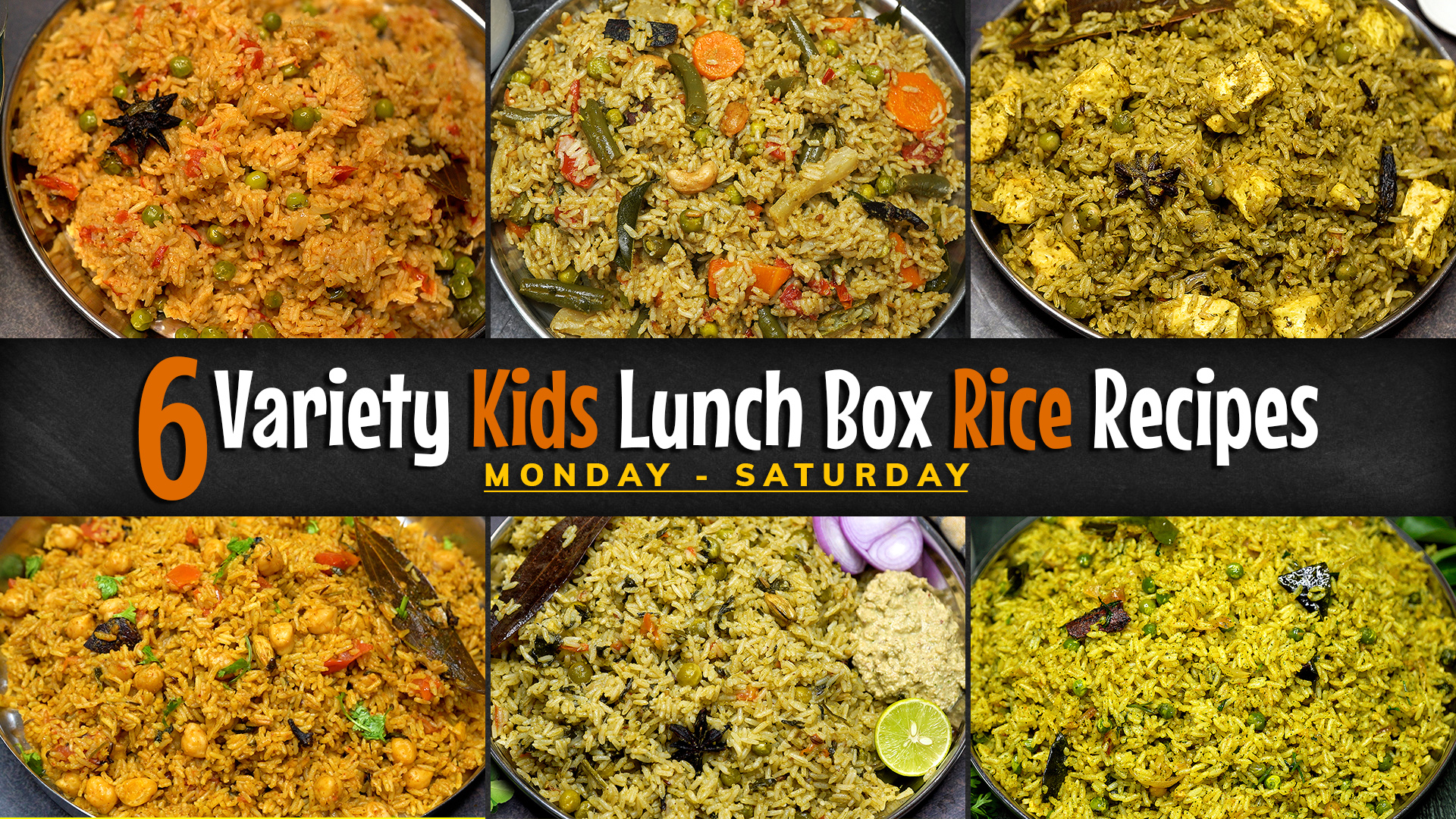 6 Variety Kids Lunch Box Rice Recipes - Meghashree's Kitchen | Facebook