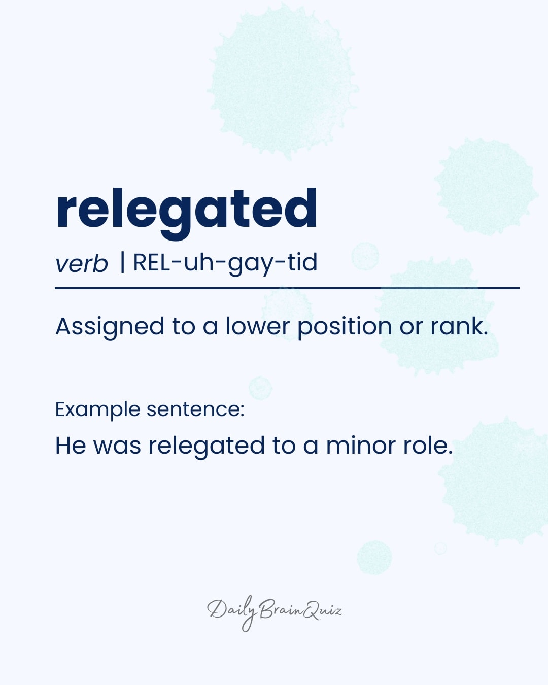 Daily - Relegated | Explore English words and build your vocabulary ...