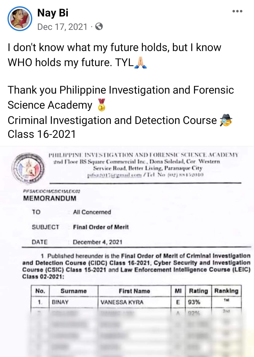 CON... - Philippine Investigation and Forensic Science Academy