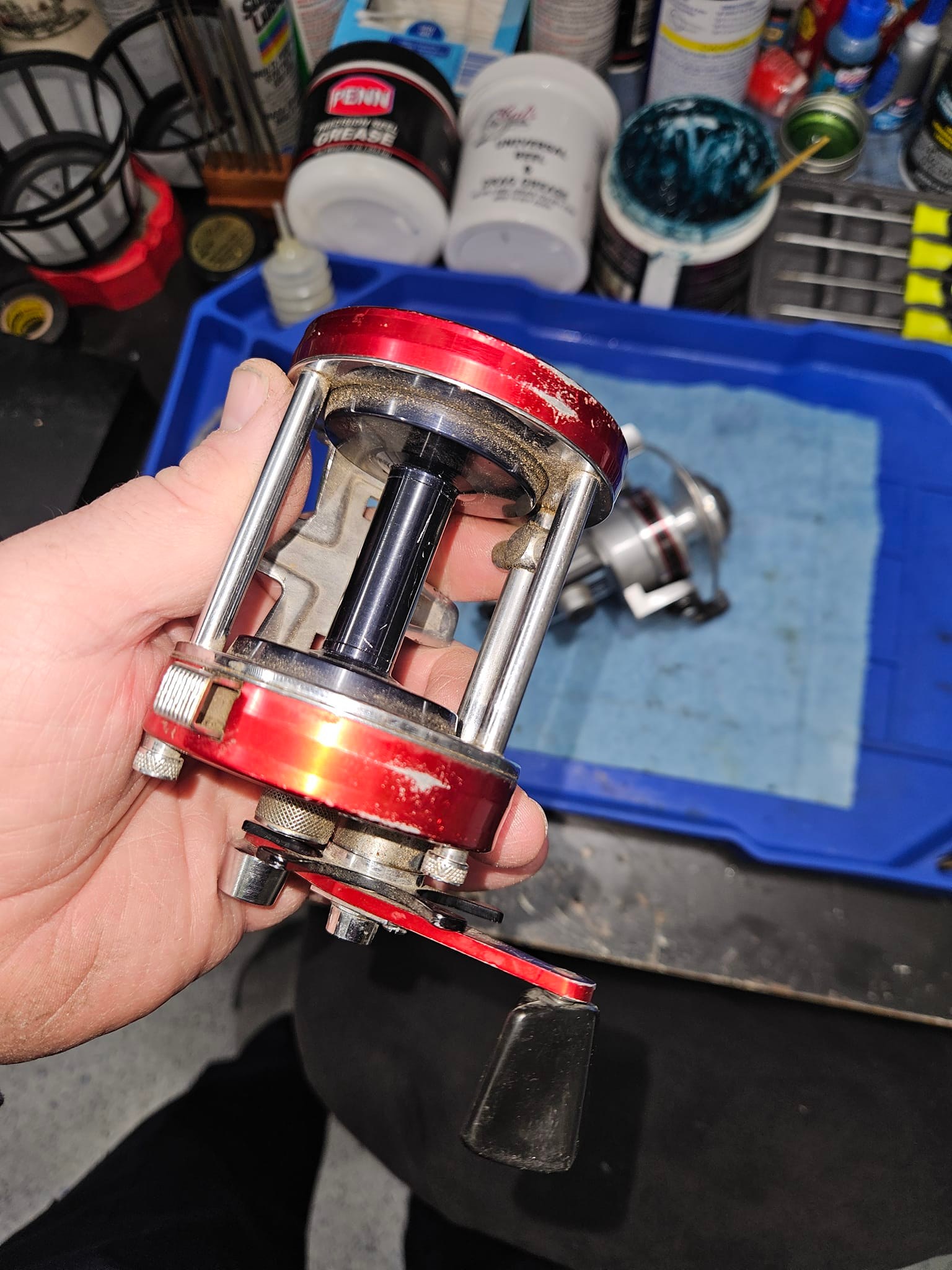baitcasting reel for trolling TEBEN DC Baitcaster Reel, 3 Modes Digital Control Handle Position:Right-Hand 7:1 reverse systems Inventory Location_Thorne Bros - 10091 Central Ave. - PH# 763.572.3782 Abu Garcia Big Game