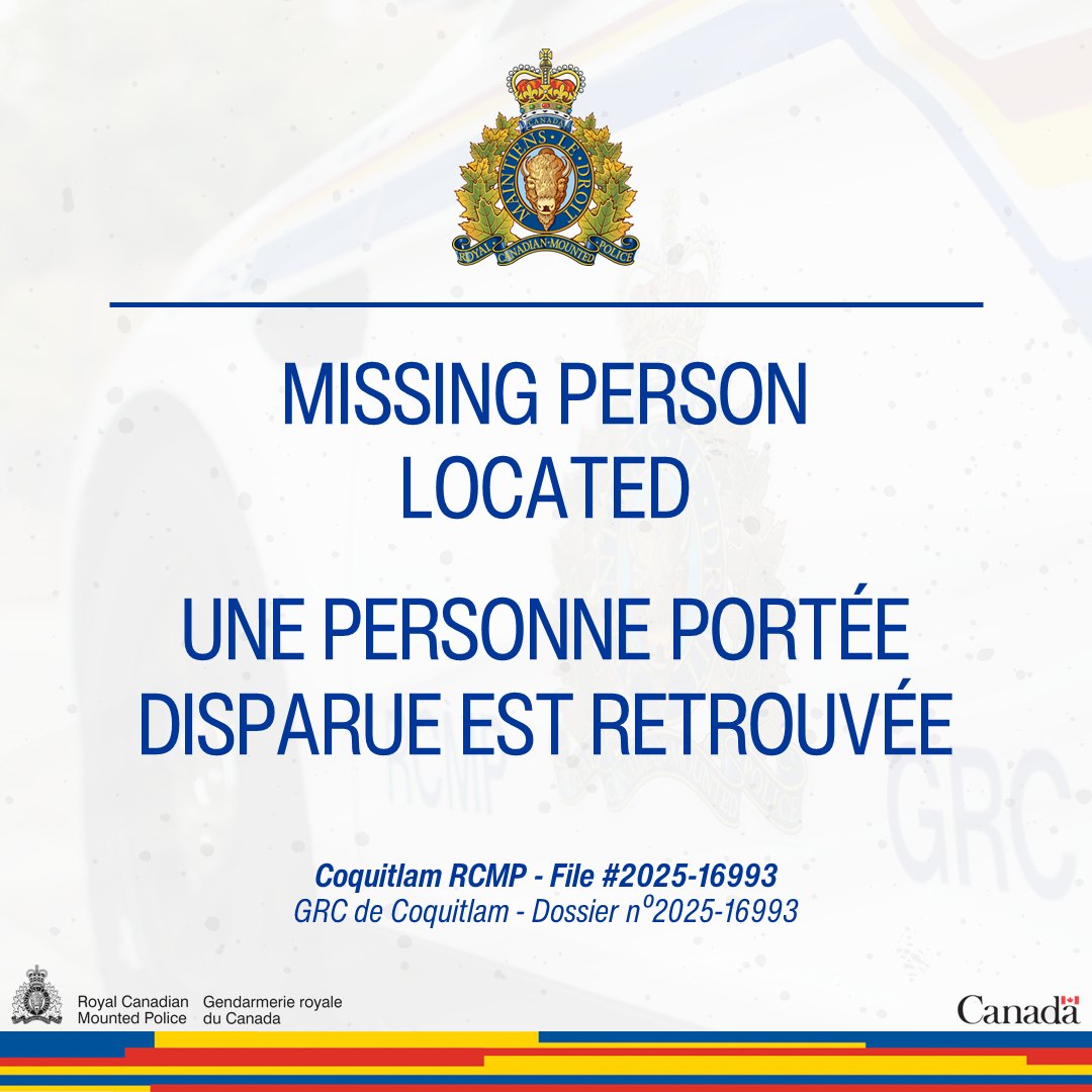 Coquitlam - The RCMP is pleased to confirm that the 79-year-old man ...