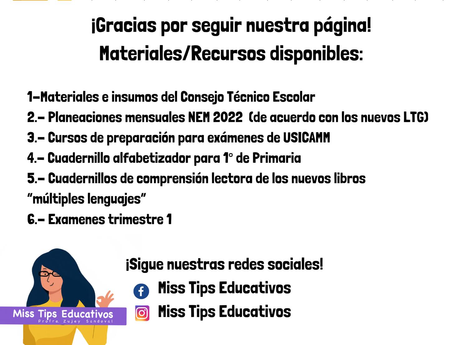 ️ Recurso e información importante... - Miss Tips Educativos