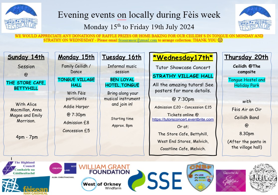 Fèis - Please see the attached poster for our exciting programme of ...