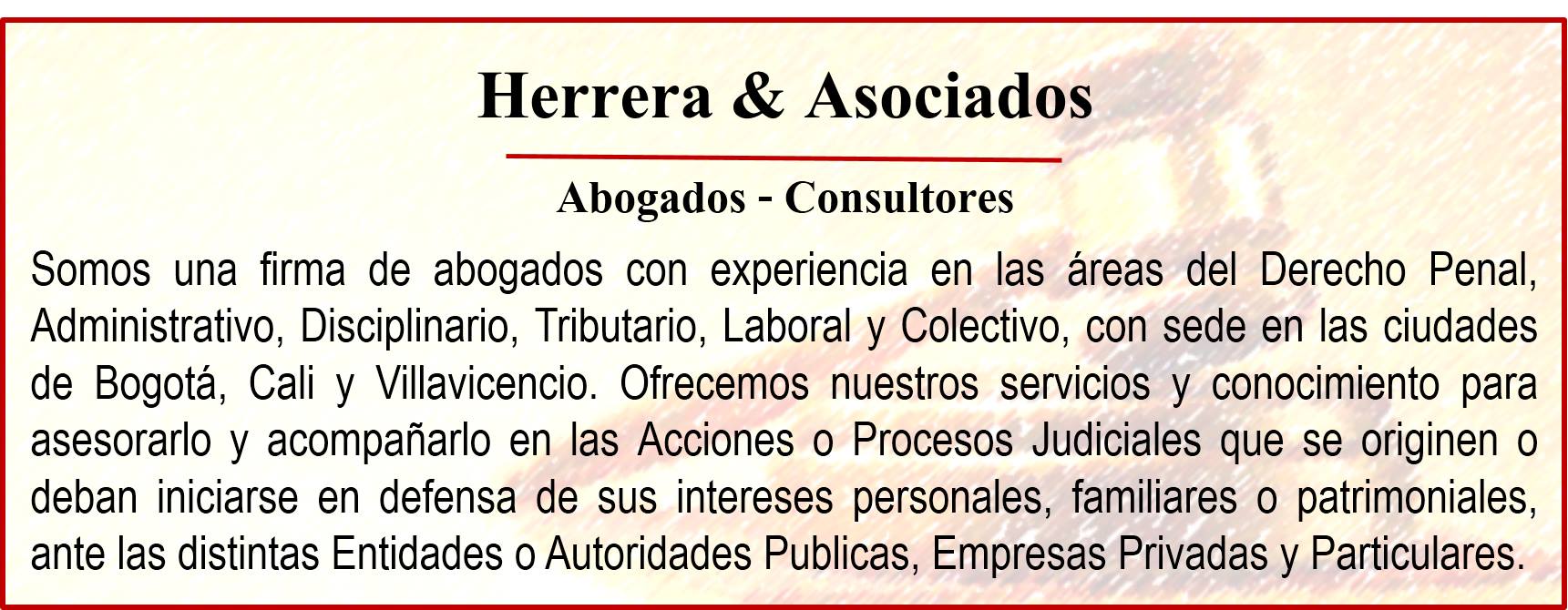 Herrera & Asociados Abogados Consultores | Bogotá