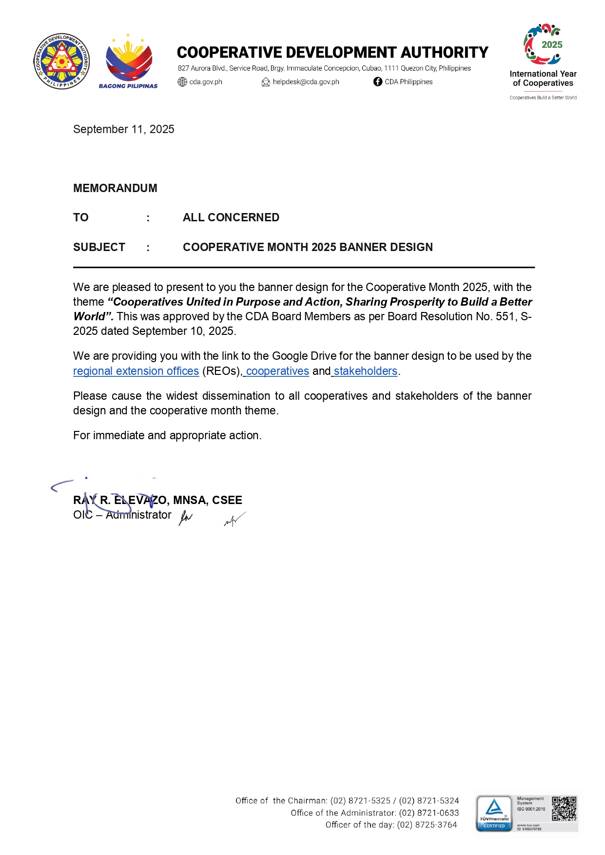 MEMORANDUM TO: ALL CONCERNED... - Bicol Rcdc Council | Facebook