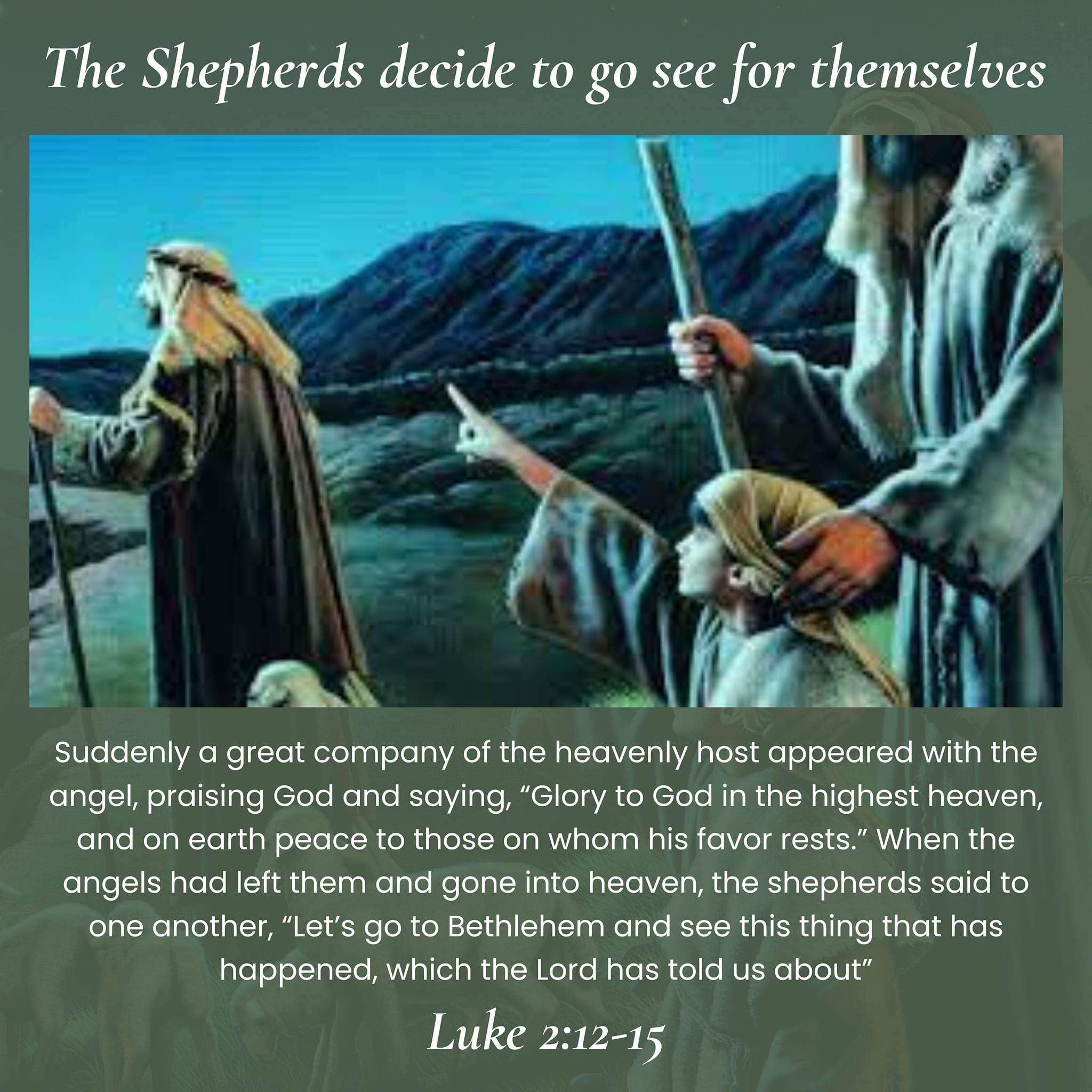 The Shepherds decide to go see... - The Faith Shop Kimberley