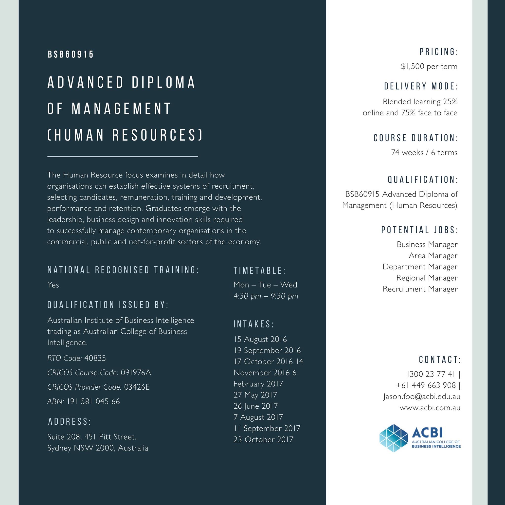 Take a look... - Australian College of Business Intelligence