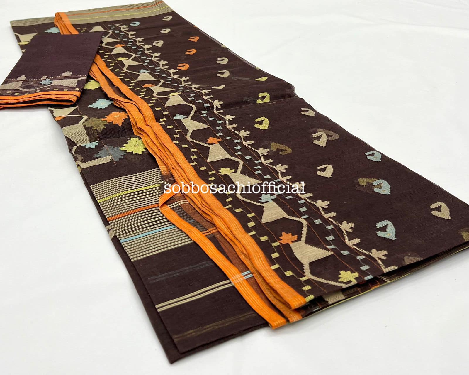 সব্যসাচী - Pure 80 Count HalfSilk Jamdani Blouse piece... | Facebook