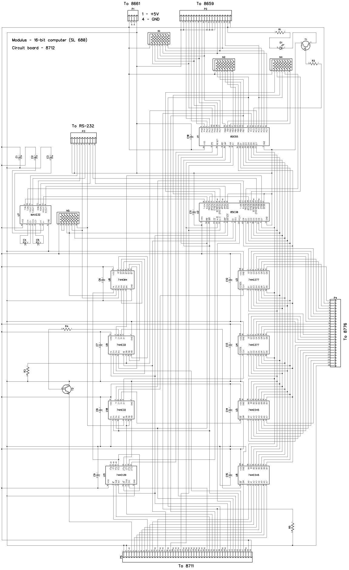 Modulus Robots - The first schematic for the 16-bit...