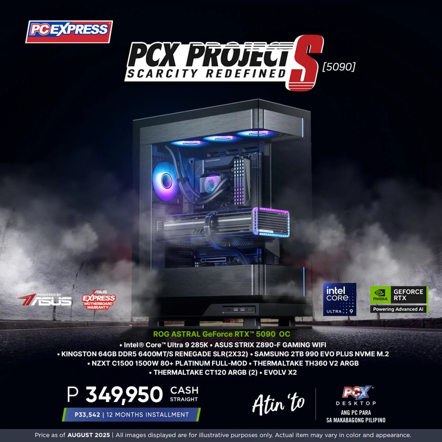 PC - Pre-Order PCX PROJECT S GeForce RTX™ 5090 OC Intel® Core™ Ultra 9 ...