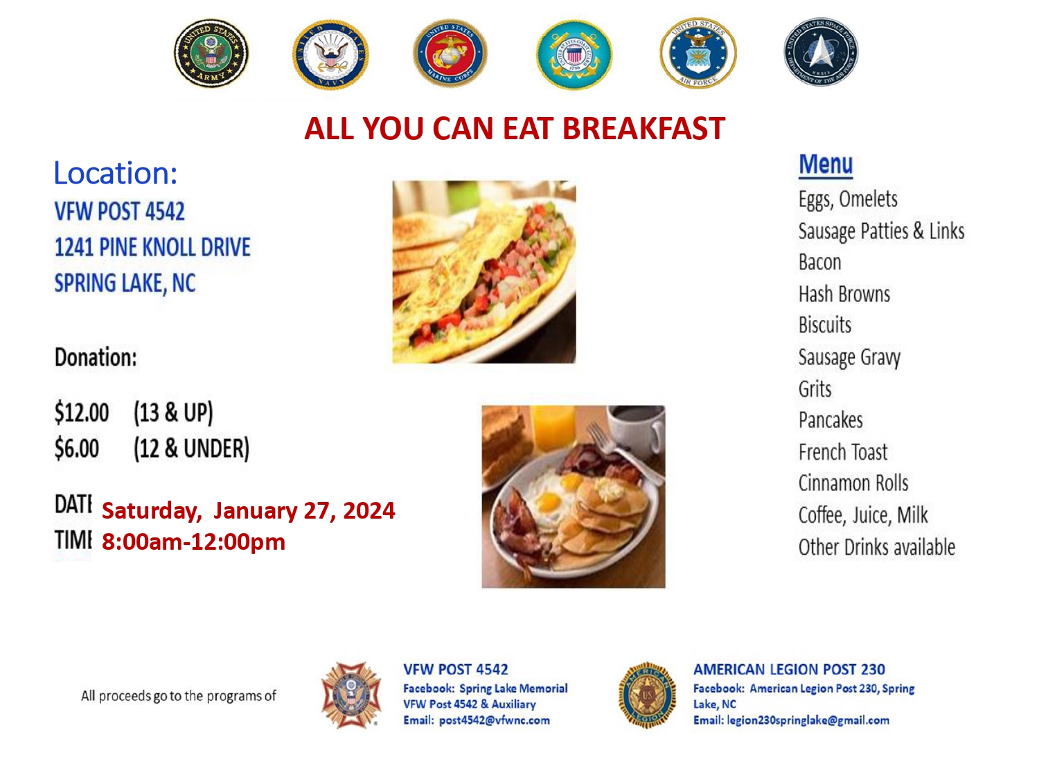 🎖️ All-You-Can-Eat Breakfast! 🎖️... - Town of Spring Lake