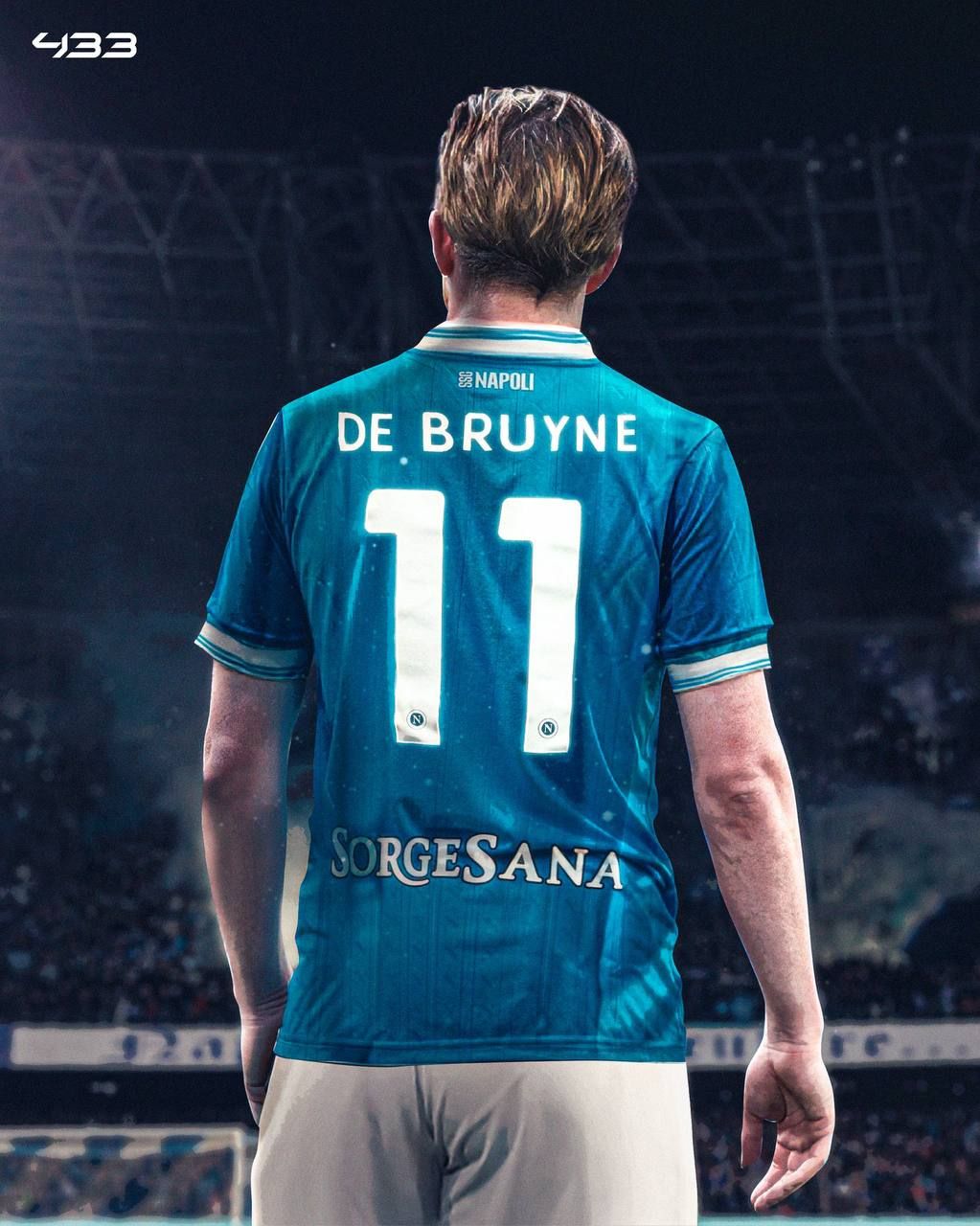 Kevin de Bruyne will wear the number 11 jersey for Napoli.