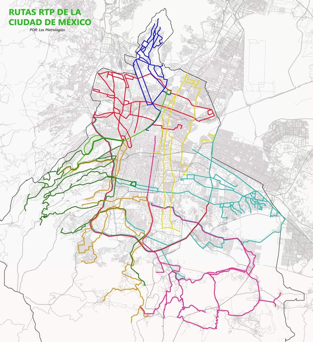 Mapa de rutas RTP de... - Revista Mexicana de Urbanismo - RMU | Facebook